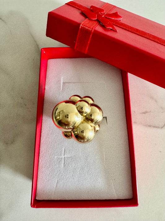 Women’s 10K Gold Bubble Dome Ring – Size 8