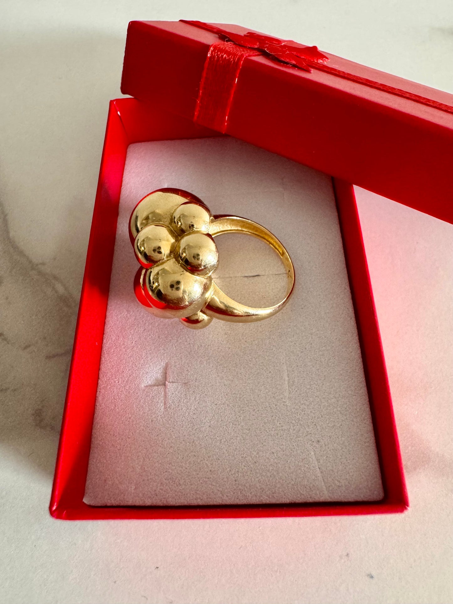 Women’s 10K Gold Bubble Dome Ring – Size 8