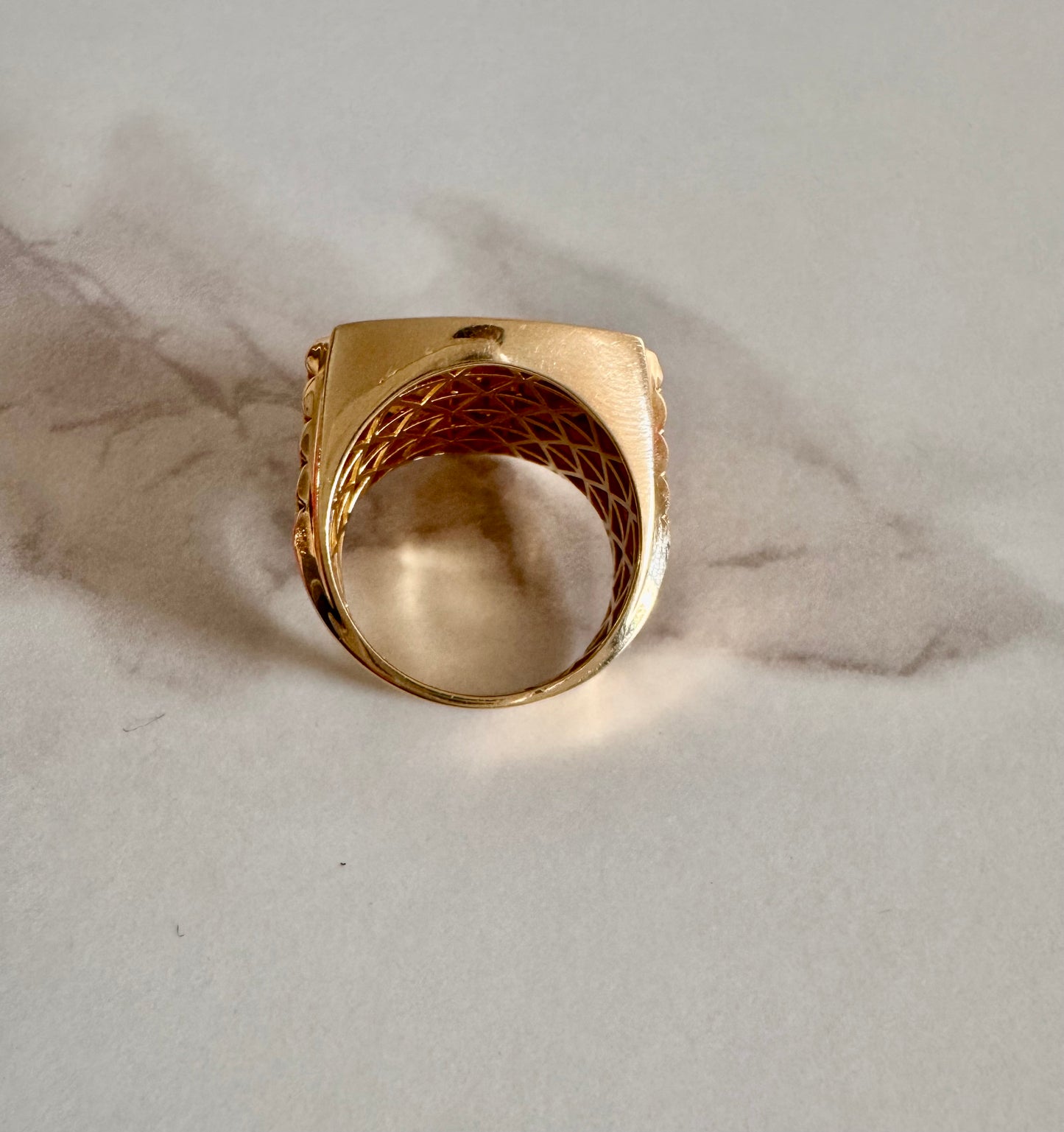 Men’s Shield Eagle Ring - 10k Gold
