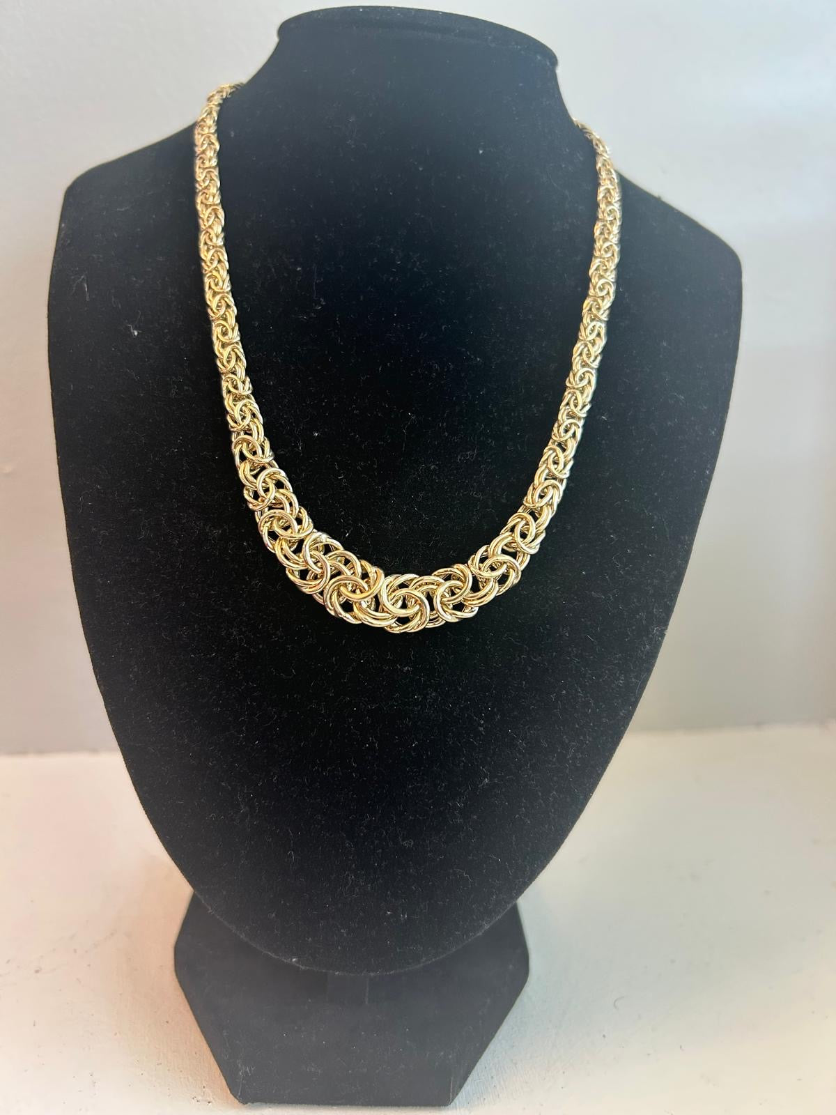 10K Gold Byzantine Chain – 18 Inches