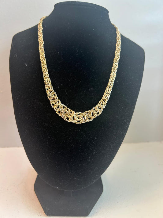 10K Gold Byzantine Chain – 18 Inches