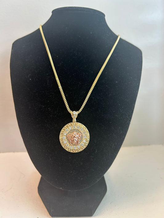 10k Gold Chain with Versace Medallion