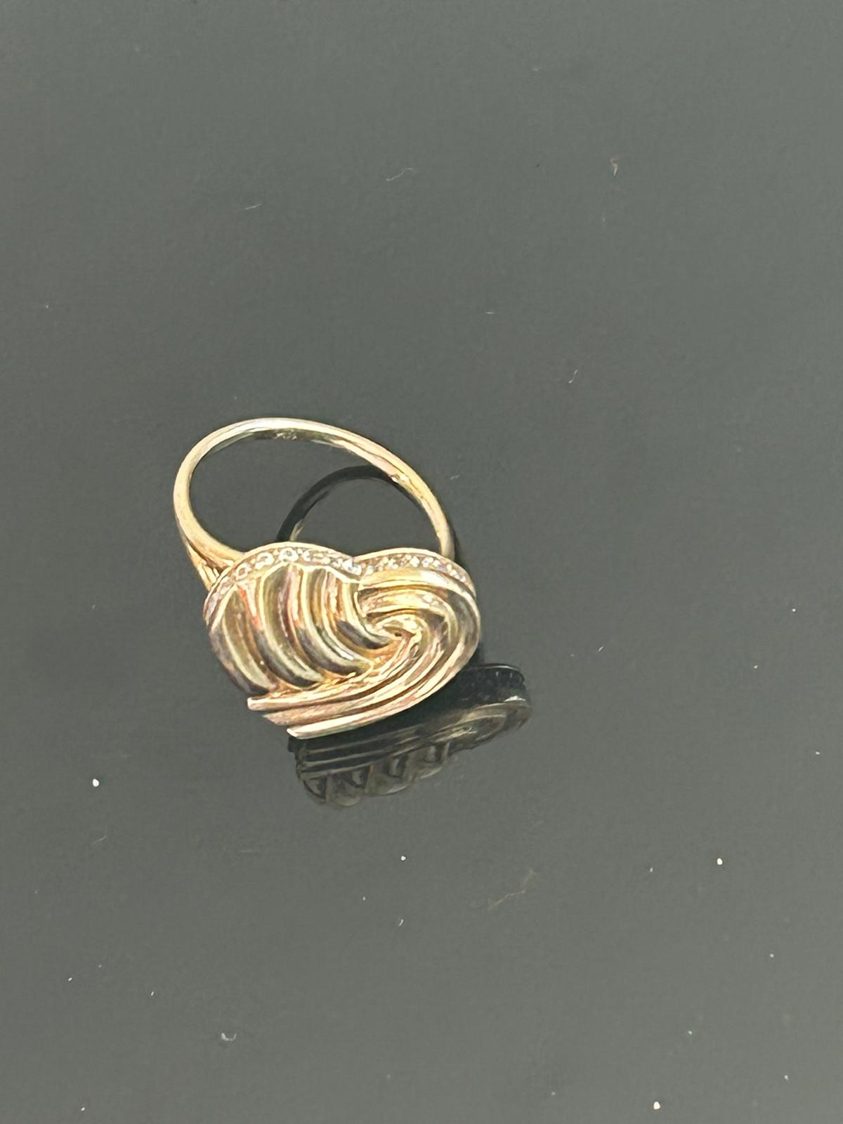 Braided Heart Ring in 10K Gold