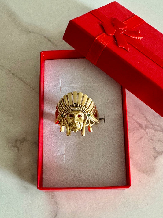 Chief Head Men’s Ring - 10k Gold